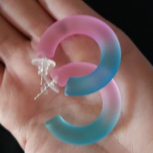 Sunset chunky hoop earrings